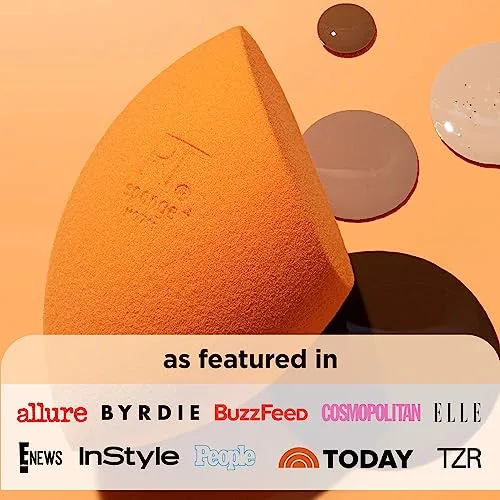 REAL TECHNIQUES ▫️ Miracle Complexion Sponge & Travel - Esponja de aplicação com estojo, laranja 3