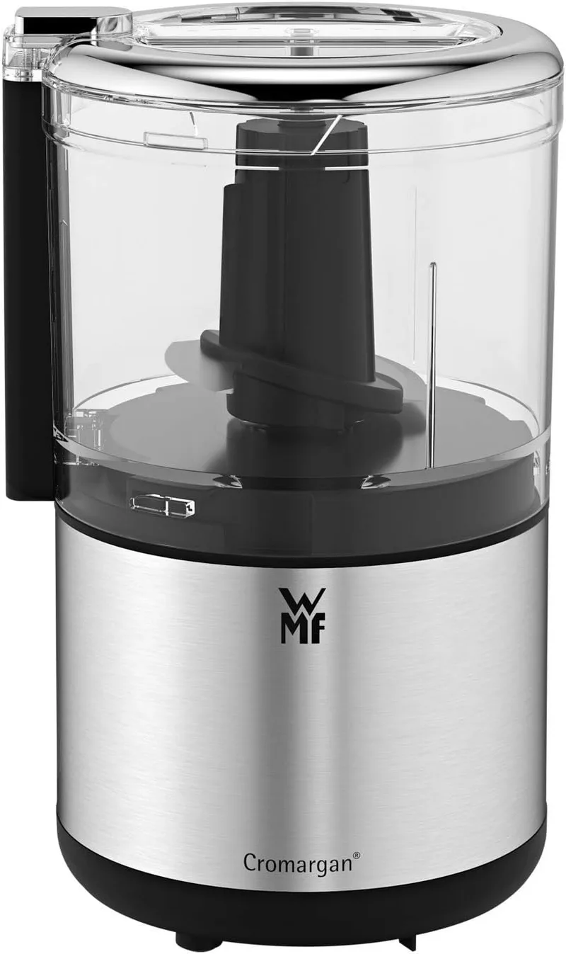 WMF ▫️ Kitchenminis - Mini Picador, 65 W, aço inoxidável, duas lâminas com tecnologia Perfect Cut, recipiente de 0,3 litros em Tritan, com sistema especial de bloqueio de segurança, sem BPA