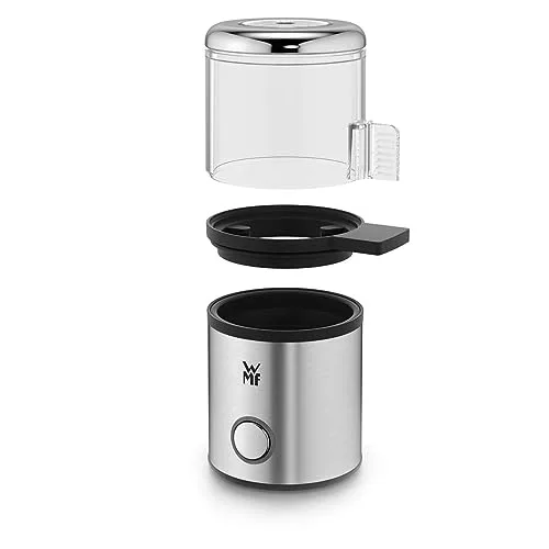 WMF ▫️ Kitchenminis - Cozedor de 1 ovo Cozedor de ovos de 55 W, com Tritan sem BPA, inclui suporte para ovos, medidor de água e acabamentos em aço inoxidável Cromargan, luz LED 6