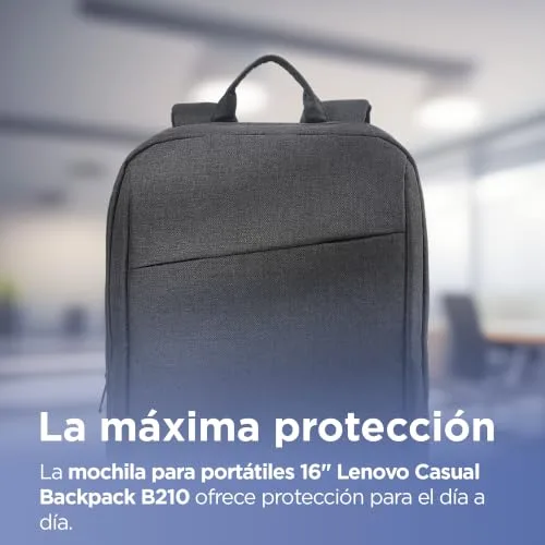 Lenovo ▫️ Mochila B210 para computadores portáteis de 15,6 polegadas, mochila leve e resistente à água, cor preta 2