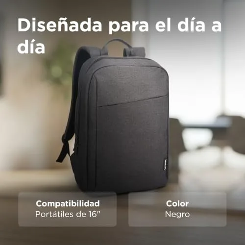 Lenovo ▫️ Mochila B210 para computadores portáteis de 15,6 polegadas, mochila leve e resistente à água, cor preta 4
