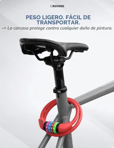 Büchel ▫️ Antirroubo para bicicletas infantis I Colorido e sem chave I Antirroubo para bicicletas com combinação, acessórios para bicicletas infantis, antirroubo para bicicletas infantis 5