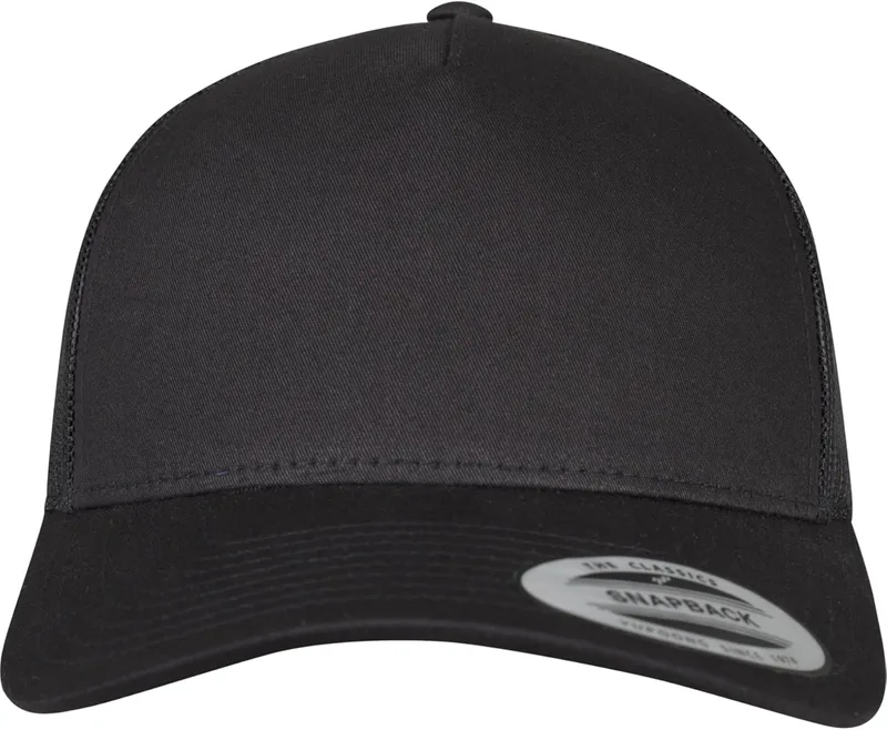Flexfit ▫️ Boné Trucker, Boné Trucker Clássico, Boné de basebol estilo Trucker com 5 painéis e parte traseira em malha, Boné de basebol ajustável com fecho de plástico, Acessórios para a cabeça, Unissexo, Tamanho: Tamanho único