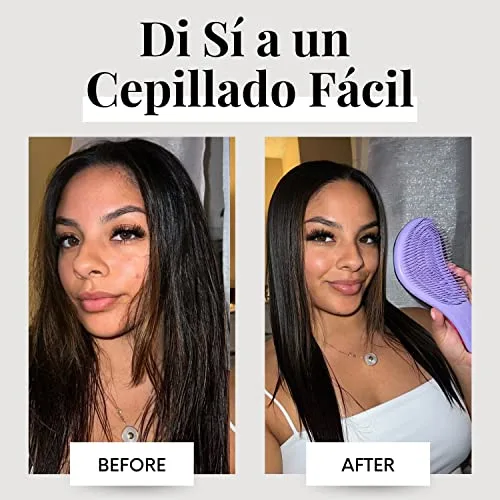 Lily England ▫️ Escova Anti-puxões e Desembaraçante para Cabelo Molhado, Cor Roxa 5