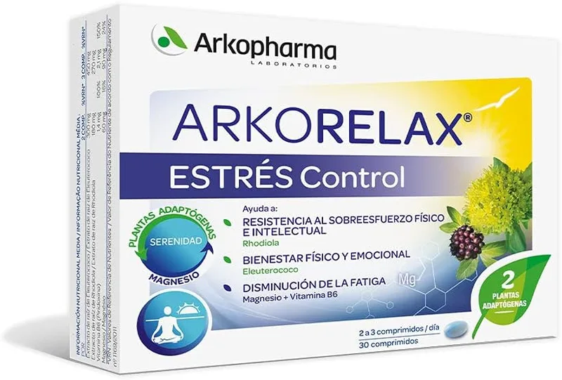 Arkopharma ▫️ Arkorelax Controlo do Stress, 30 comprimidos, magnésio, vitamina B6