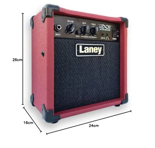 Laney ▫️ Amplificador de potência para guitarra elétrica, vermelho (LX10 RD) 3