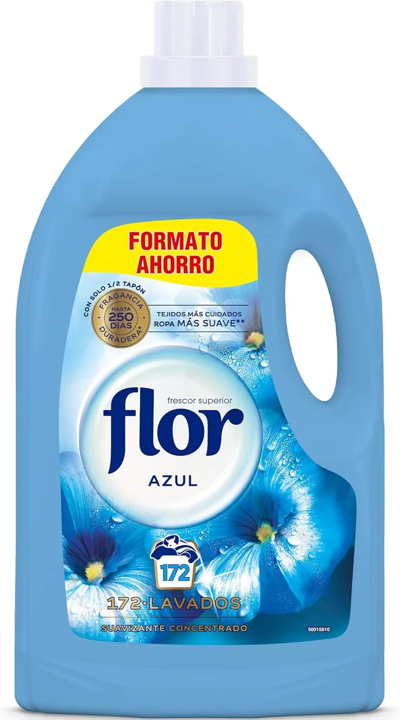Flor ▫️ Amaciador concentrado para a roupa, aroma azul - 172 doses