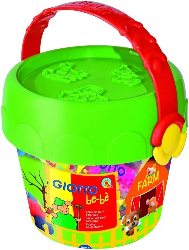 Giotto be-bè ▫️ Conjunto criativo de massa para brincar, Suave, Limpo, Cofre, My farm, 14 unidades