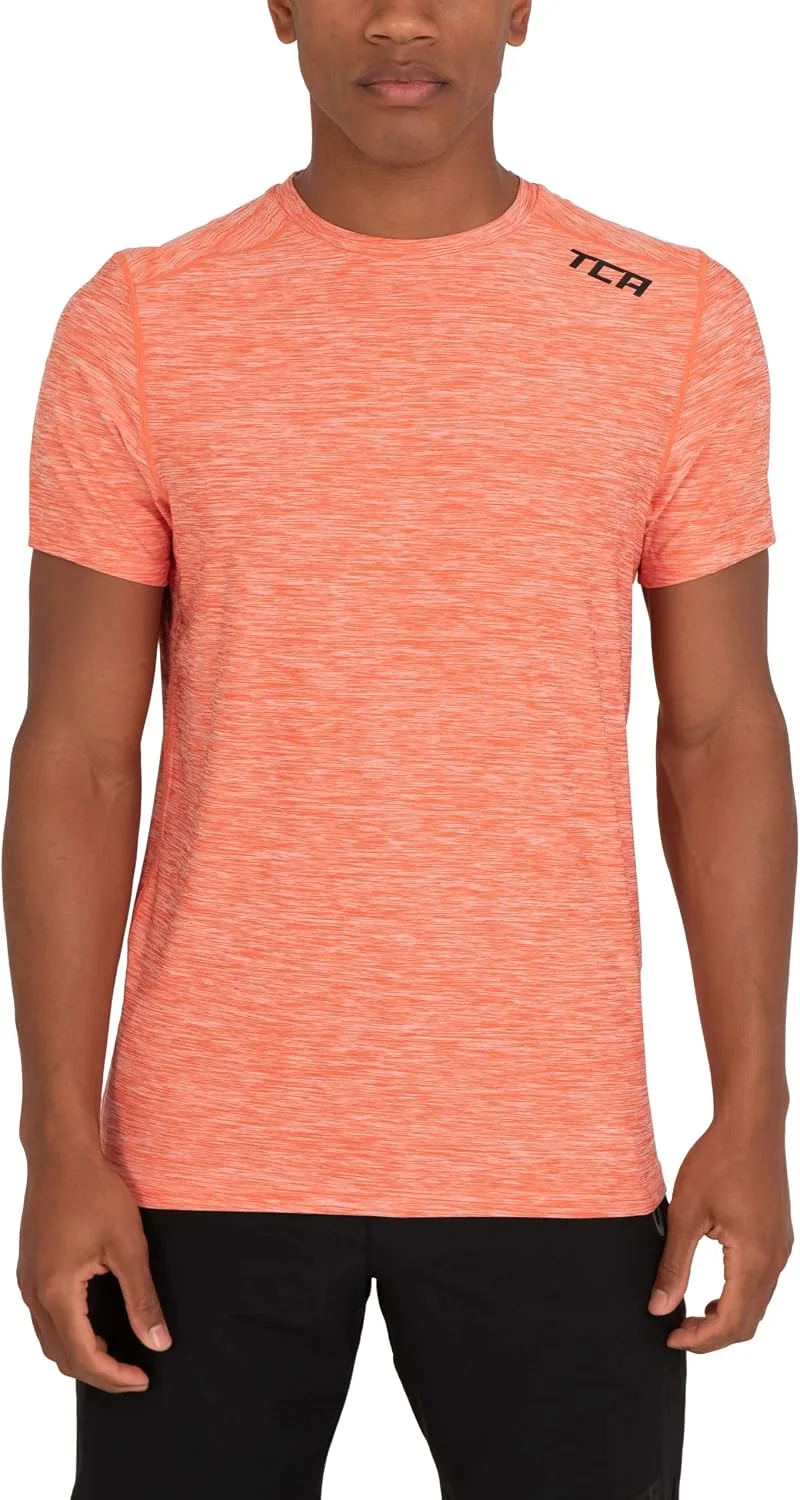 TCA ▫️ Camisola desportiva para homem - Camisola técnica de manga curta para ginásio, corrida, padel e caminhadas - Secagem rápida