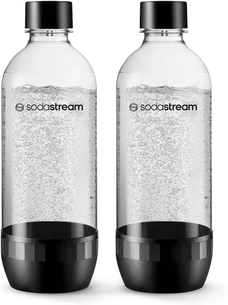 sodastream ▫️ Classic – 2 garrafas de plástico de 1 L para gaseificar água, preto