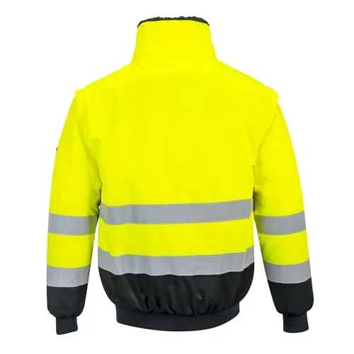 Portwest ▫️ PJ50 Casaco 3 em 1 com Dois Bolsos Inferiores – Casaco Multiusos 3