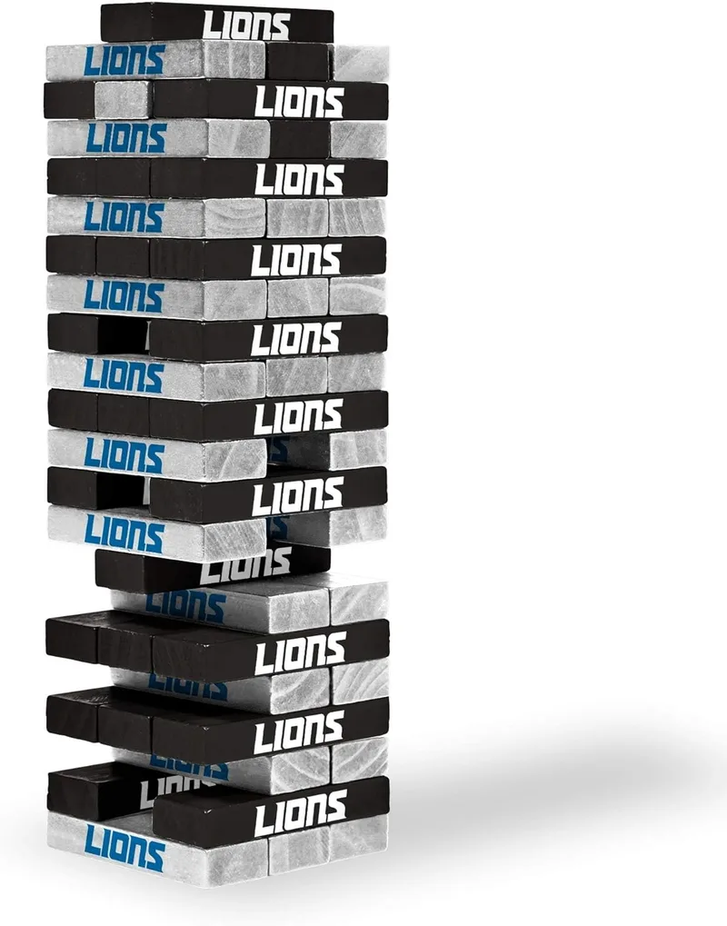 Wild Sports ▫️ NFL - Jogo de tabuleiro (7,6 x 2,5 x 1,3 cm, Detroit Lions Top Stackers Table, Cor da equipa, 3" x 1" x 1" x 5", 3" x 1" x 5", 3" x 1" x 1" x 5")