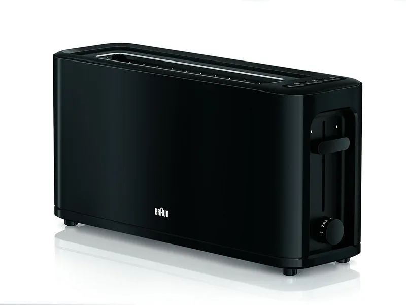 Braun ▫️ Torradeira PurEase HT3110BK - Torradeira de pão, 1000 W, 2 ranhuras, 7 níveis de potência, grelha superior amovível, armazenamento do cabo, preto
