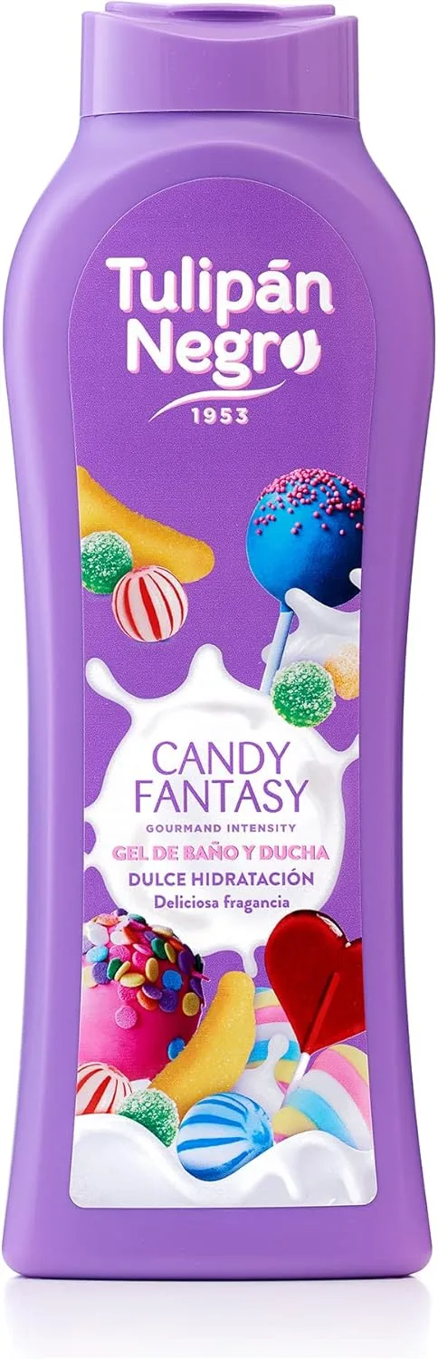 TULIPAN NEGRO ▫️ Tulipán Negro - Gel de Banho Candy Fantasy, Nutritivo e Hidratante, Gel de Banho com Fragrância Doce, 650 ml