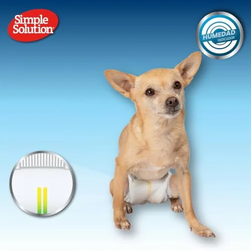 Simple Solution ▫️ Fraldas descartáveis para cães machos, fraldas para cães machos com ajuste superabsorvente à prova de fugas, para micção por excitação, incontinência ou marcação territorial masculina 7