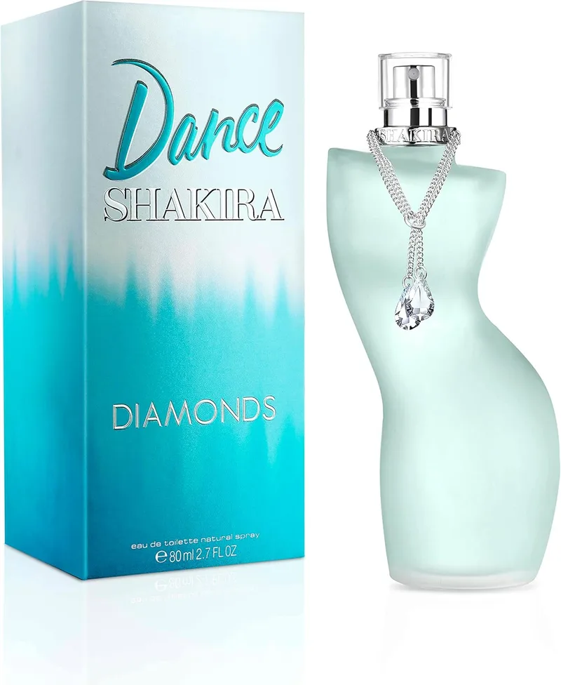 Shakira ▫️ Perfumes, Dance Diamonds by Eau de Toilette for Women, Longa duração, Fragrância feminina, fresca e encantadora, Notas frutadas, florais e de âmbar, Óptima utilização diária, 80 ml