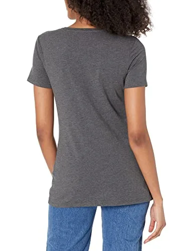 Amazon Essentials ▫️ Camiseta de manga curta com gola redonda e corte reto para mulher, embalagens múltiplas 4