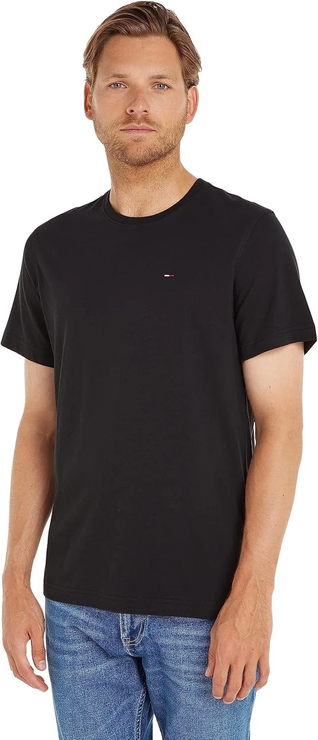 Tommy Jeans ▫️ Camiseta de manga curta para homem, em malha, corte justo