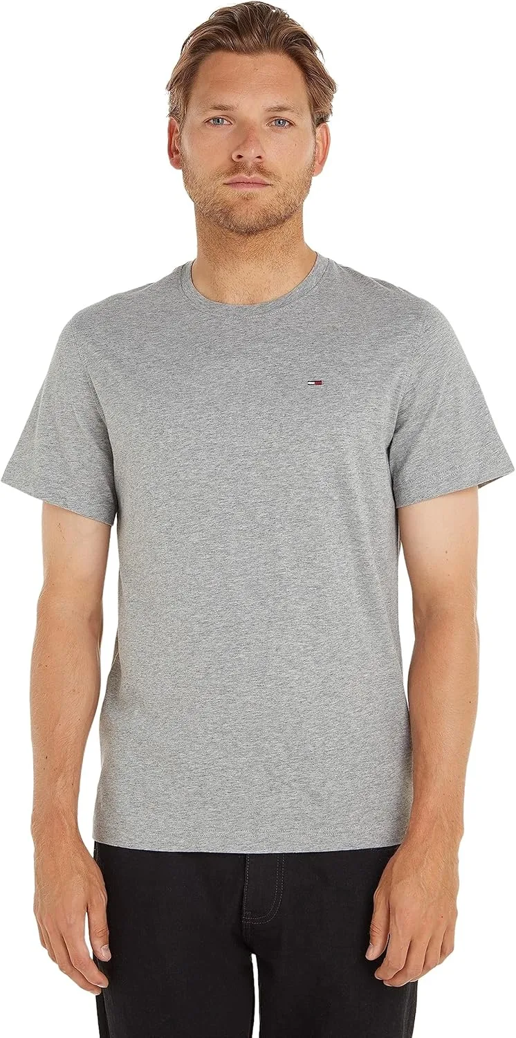 Tommy Jeans ▫️ Camiseta de manga curta para homem, em malha, corte justo