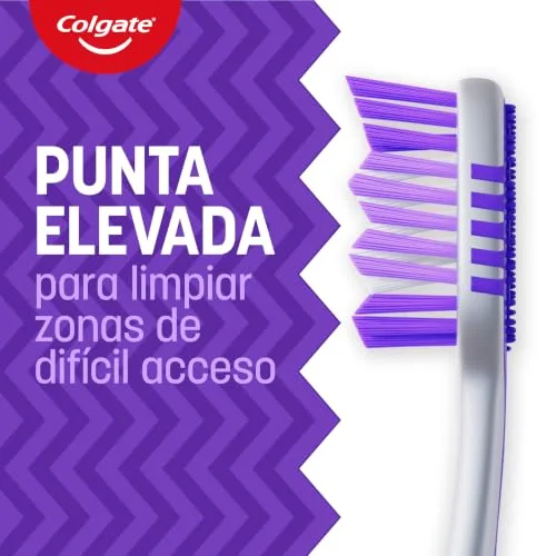 Colgate ▫️ ZigZag, Escova de Dentes de Dureza Média, Limpeza Interdental, Embalagem de 6 5