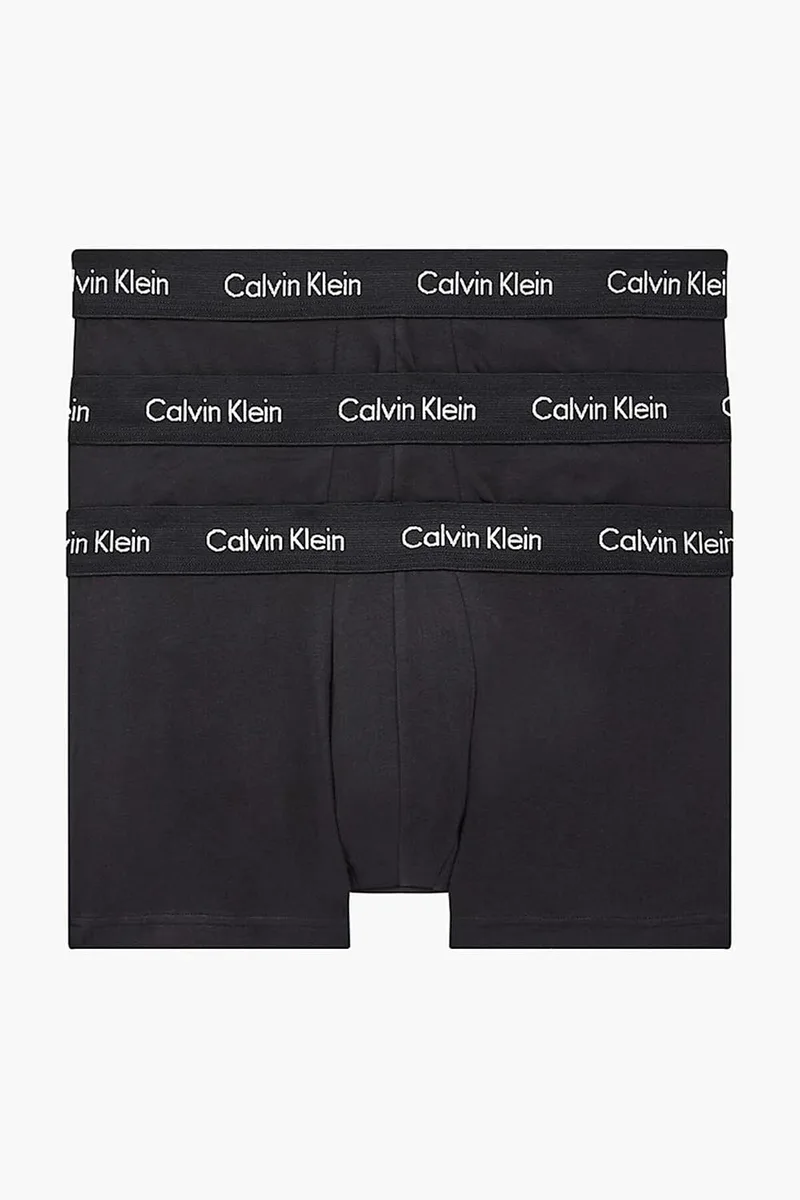 Calvin Klein ▫️ Cuecas boxer para homem, embalagem de 3, Low Rise Trunks, roupa interior