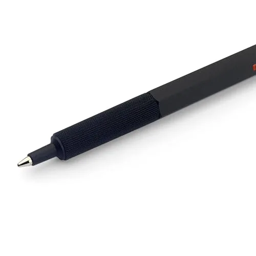 Rotring ▫️ Caneta esferográfica 600 | ponta média | tinta azul | corpo preto | recarregável 2
