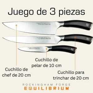 Rockingham Forge ▫️ Equilibrium – Conjunto de facas de cozinha de 3 peças 4