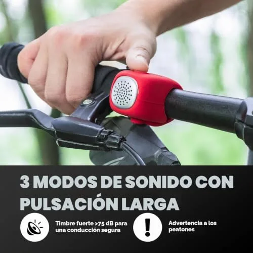 ROCKBROS ▫️ Campainha Eletrónica para Bicicleta Mini E-Bell Impermeável para Patinete e BTT, 3 Sons, Acessório para Ciclismo 2