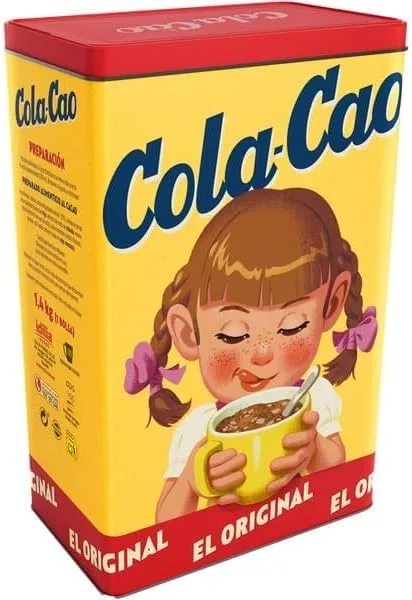 ColaCao ▫️ Original, Cacau Solúvel Natural sem Aditivos - Lata Edição Especial Vintage - 1,4 kg