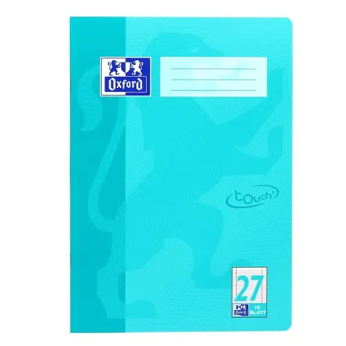 Oxford ▫️ Caderno «Touch» 400086469 cor azul turquesa 2