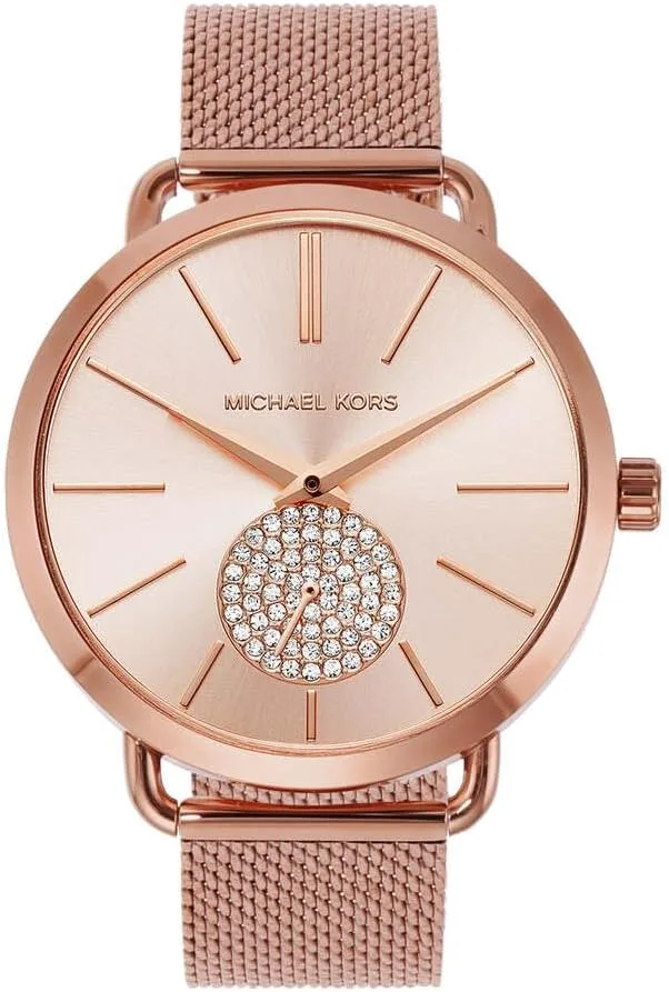 Michael Kors ▫️ Relógio Portia para senhora, movimento de quartzo multifunções com bracelete em aço inoxidável