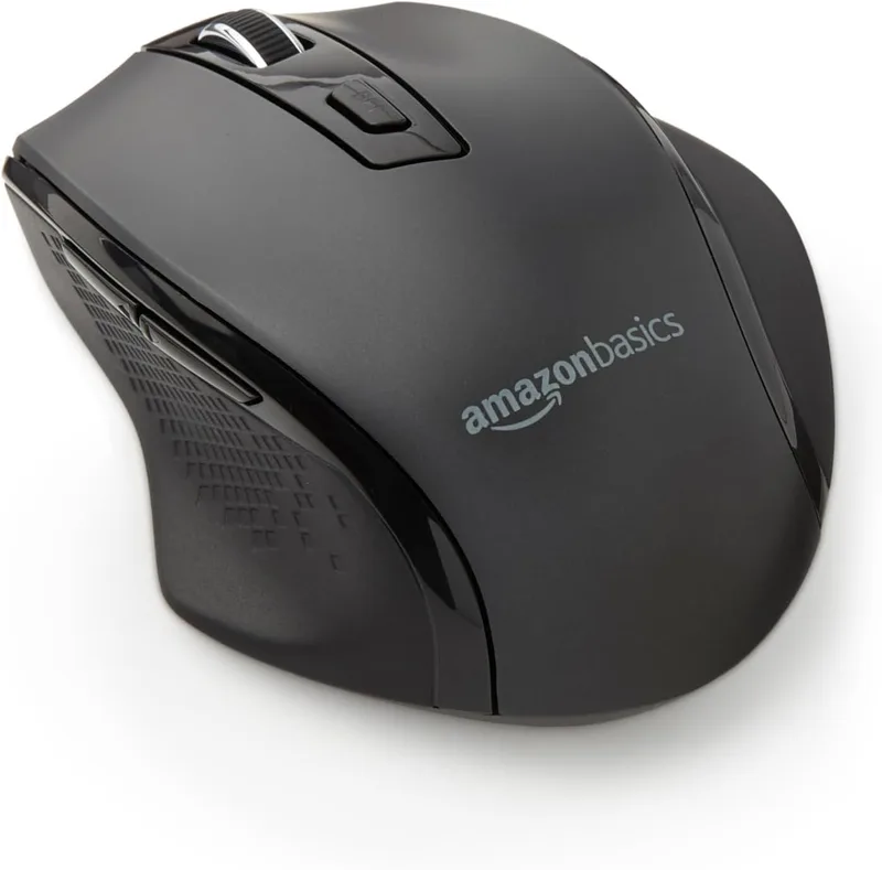 Amazon Basics ▫️ Rato sem fios ergonómico DPI ajustável, preto