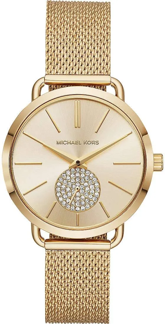 Michael Kors ▫️ Relógio Portia para mulher, movimento de quartzo multifunções com bracelete em aço inoxidável