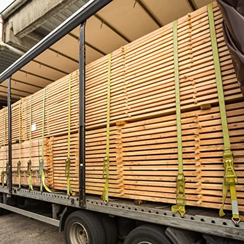 Autofonder ▫️ Cinta de fixação com catraca, Conjunto de 4 cintas resistentes com catraca de 2 polegadas x 27 pés com pega de alumínio, Cintas de carga para equipamentos de mudanças, Equipamento de jardinagem, 7