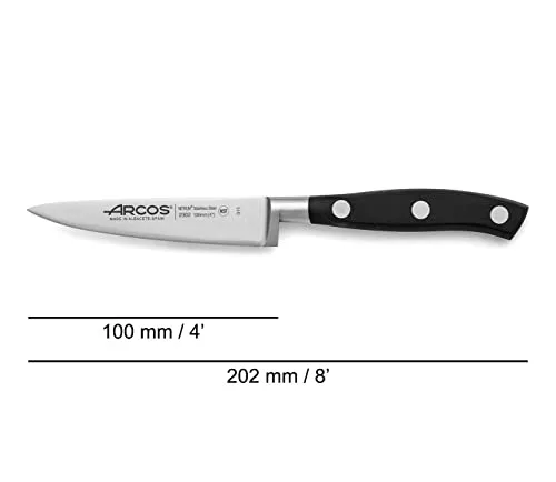 Arcos ▫️ Série Riviera Conjunto de Facas de Cozinha, Lâmina em aço inoxidável forjado Nitrum, Cabo em polioximetileno (POM), Preto 2