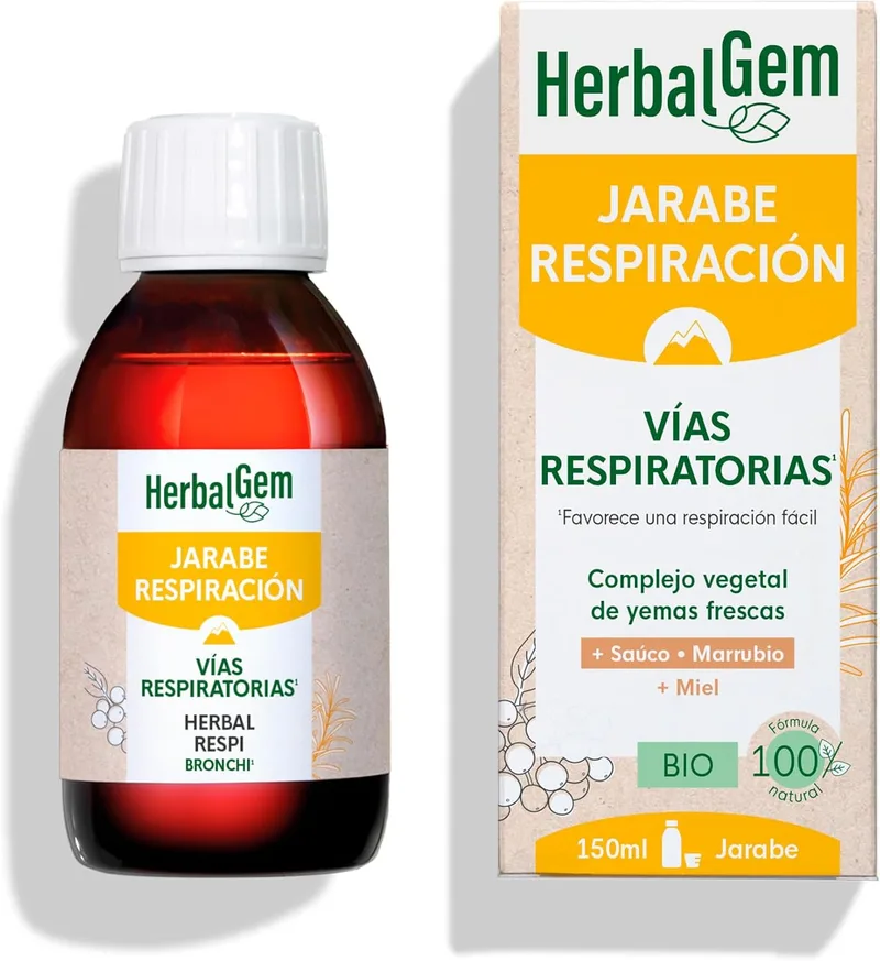 Herbalgem ▫️ Xarope Respiratório BIO 150 ml – Botões de flores e equinácea para as vias respiratórias