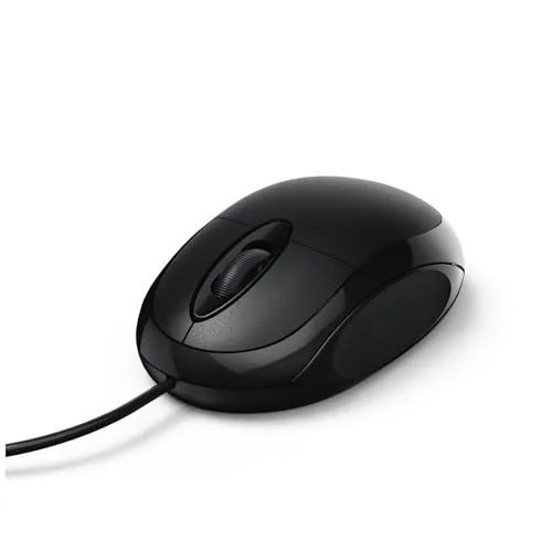 Hama ▫️ Rato ótico USB com cabo para PC e portátil (rato básico, 1000 dpi, design ambidestro, cabo de 1,5 metros) | Preto 3