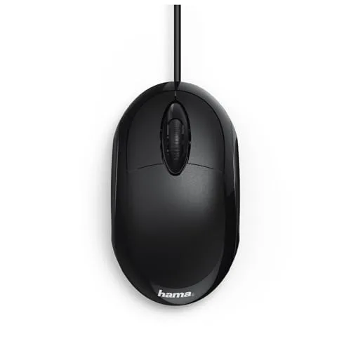 Hama ▫️ Rato ótico USB com cabo para PC e portátil (rato básico, 1000 dpi, design ambidestro, cabo de 1,5 metros) | Preto 4