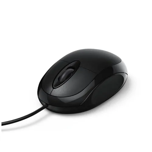 Hama ▫️ Rato ótico USB com cabo para PC e portátil (rato básico, 1000 dpi, design ambidestro, cabo de 1,5 metros) | Preto 5