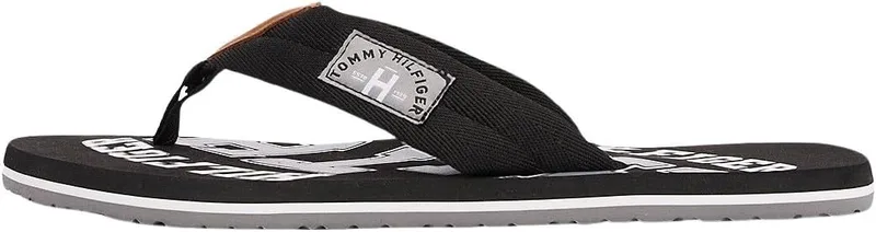 Tommy Hilfiger ▫️ Chinelos Essential TH Beach Sandal Sapatos de natação para homem