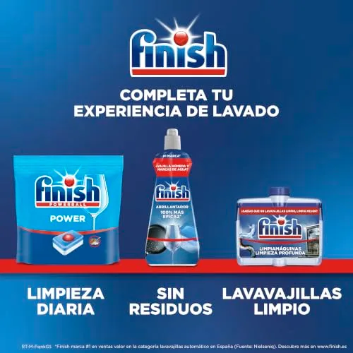 Finish ▫️ Power All in One, pastilhas «tudo em um» para a máquina de lavar louça - 104 6