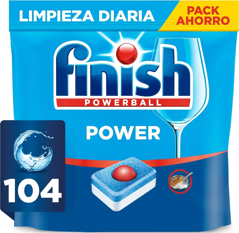 Finish ▫️ Power All in One, pastilhas «tudo em um» para a máquina de lavar louça - 104