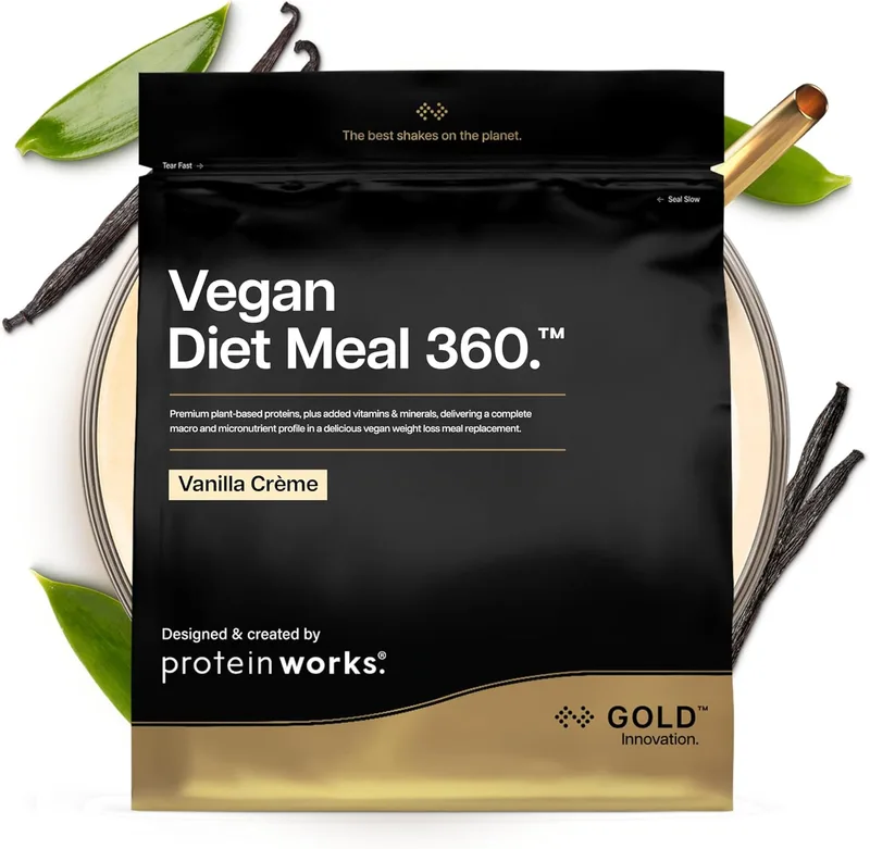THE PROTEIN WORKS ▫️ Refeição Vegana Completa | 100% Vegetal, Acessível, Saudável, Rápido, Batido Substituto de Refeição | Morangos com Natas, 2kg
