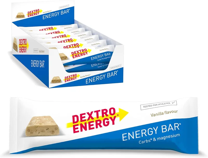 Dextro Energy ▫️ Barra Energética com Sabor a Baunilha - Embalagem Familiar de 24 x 50 g
