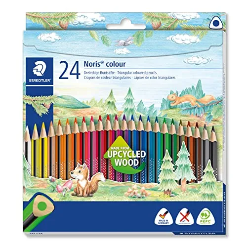 STAEDTLER ▫️ Noris 187 CA-1. Lápis ecológicos. Caixa com 25 estojos de lápis de cor. 3