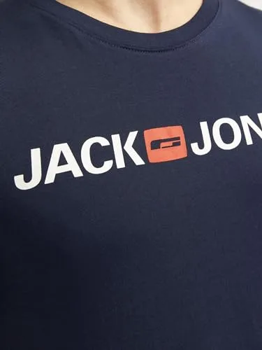 JACK & JONES ▫️ Camisola para homem com logótipo Jjecorp, manga curta, gola redonda, Noos PS, tamanho 3XL 6