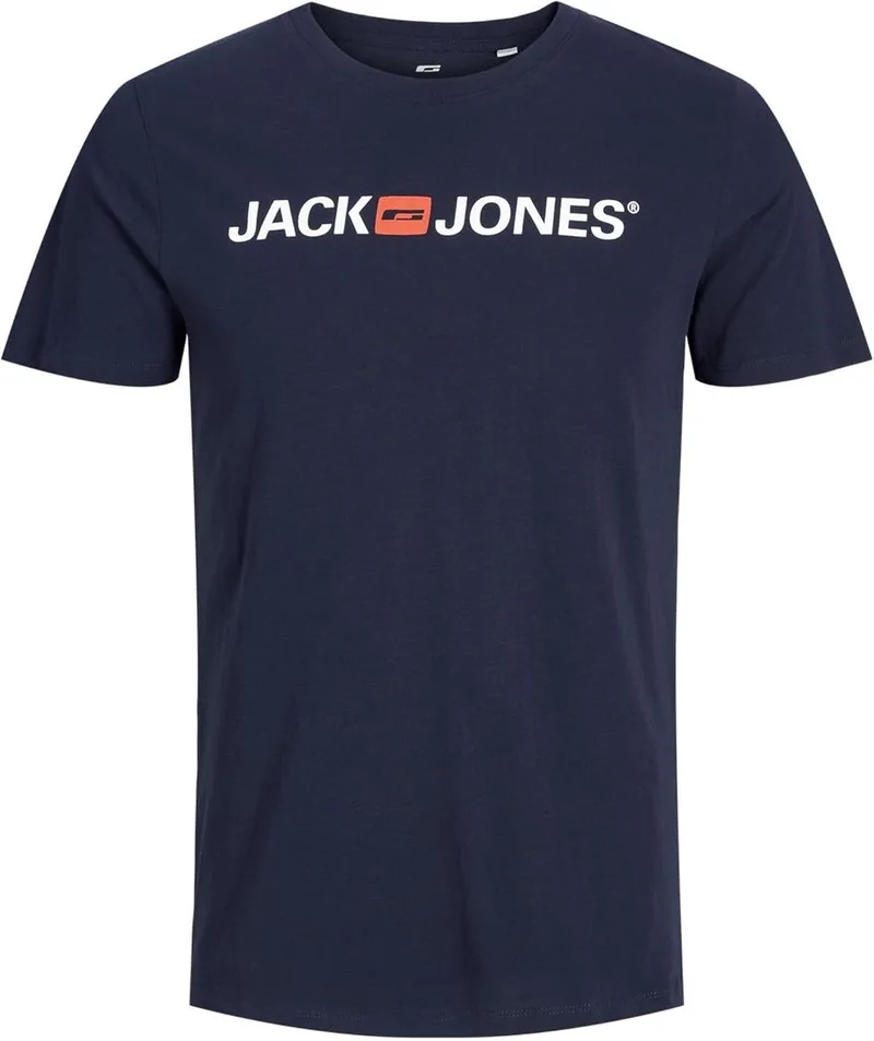 JACK & JONES ▫️ Camisola para homem com logótipo Jjecorp, manga curta, gola redonda, Noos PS, tamanho 3XL