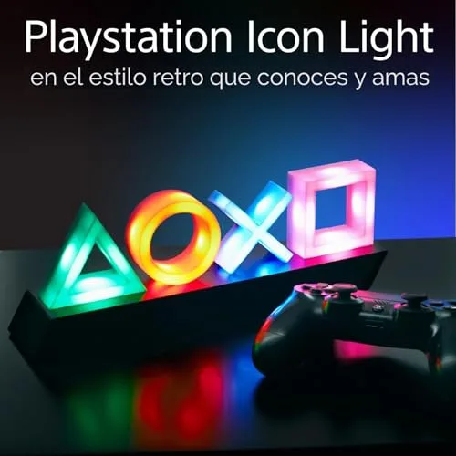 Paladone ▫️ Luz Iconos PlayStation - Candeeiro Oficial com 3 Modos, Decoração para Gamer que Reage ao Som 3
