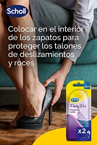 Dr. Scholl's ▫️ Scholl Party Feet Retro Talón – Almofadas de gel transparente para proteção do calcanhar, palmilhas antiderrapantes contra atrito e deslizamento, conforto discreto para sapatos de senhora, Ultraslim 2