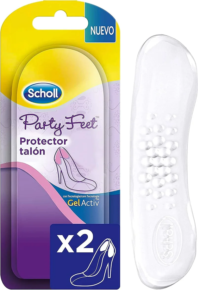 Dr. Scholl's ▫️ Scholl Party Feet Retro Talón – Almofadas de gel transparente para proteção do calcanhar, palmilhas antiderrapantes contra atrito e deslizamento, conforto discreto para sapatos de senhora, Ultraslim